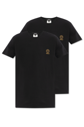 関税込 Versace グレカトリム クルーネック Tシャツ VERSACE JEANS COUTURE (ヴェルサーチェ ジーンズ クチュール